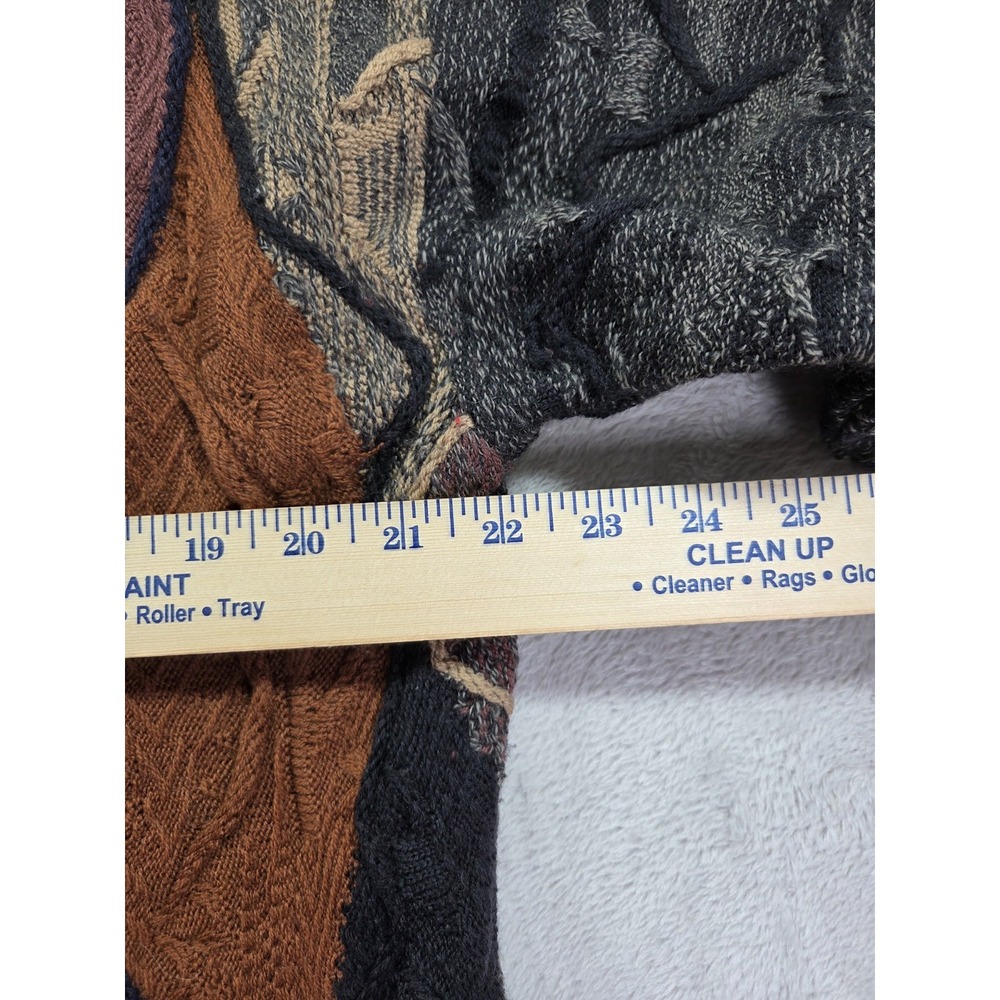 Aklanda Sweater Mens XL Wool Coogi Style Cardigan 3D‎ Knit - Picture 7 of 8